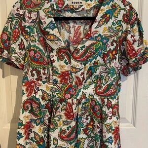 Boden Women's Colorful Paisley Blouse